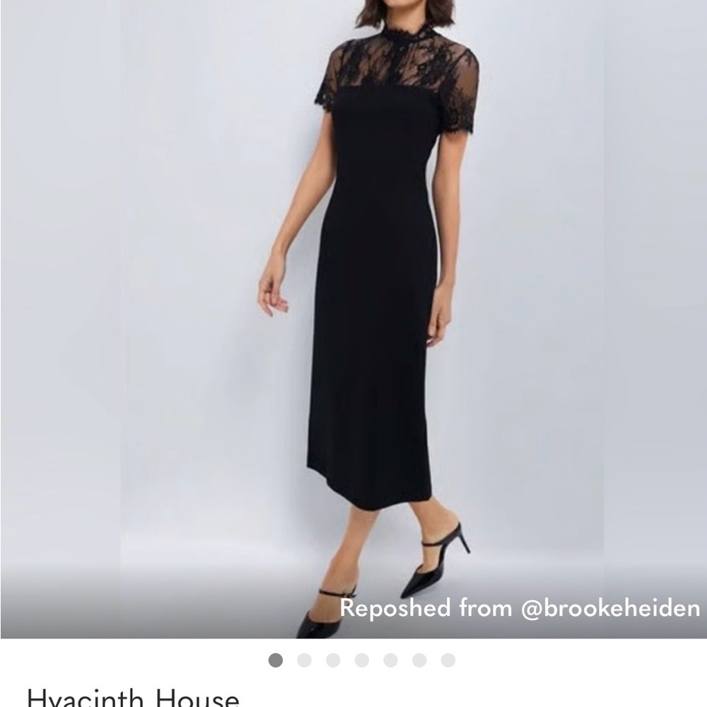 Chic Black Lace Midi Dress